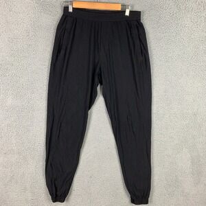 Lululemon Surge Jogger Mens Medium M Black Luxtreme Reflective Zip Ankle Running